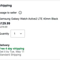 Samsung Galaxy Watch Active2 LTE (40mm $129.99 / 44mm $139.99)