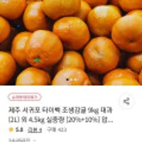 제주 서귀포 타이벡 조생감귤 실중량 9kg 대과2L