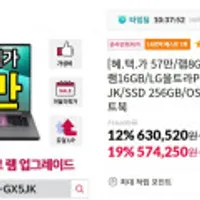 LG울트라 노트북 15UD50T-GX5JK 8GB 업그레이드