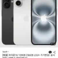 애플 아이폰 16 128g 유플 기기변경 공시지원