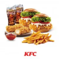 KFC 오늘은 치킨버거닭팩(징거버거2개+블랙라벨치킨2개+스위트칠리소스+케이준후라이+콜라2잔)