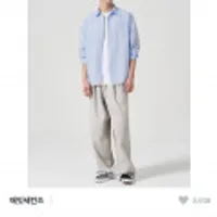 에잇세컨즈 시어서커 오버핏 셔츠 스카이블루