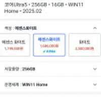 LG전자 2025 그램 Pro AI 16 WQXGA 코어Ultra5 윈11