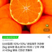 제주 카라향 2kg 실속형 중소과 14-19과