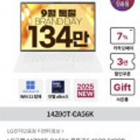 LG그램 14Z90T-GA56K 울트라5 16GB 512GB 윈도우11 홈