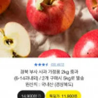 경북 부사 사과 가정용 2kg 중과 무료배송