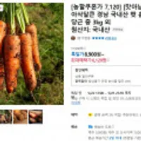 국내산 아삭달큰 경남 국내산 햇 흙 당근 중 3kg