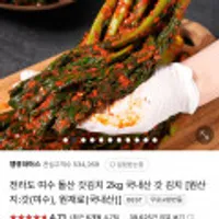 전라도 여수 돌산 갓김치 2kg 국내산 갓 김치