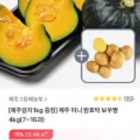 제주 미니 밤단호박 보우짱 로얄 4kg+제주감자 1kg증정