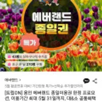 용인 에버랜드 종일이용권 이용기간 5월31일까지 대인소인공통