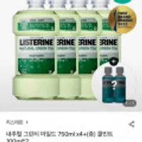 리스테린 내추럴 그린티 마일드 750ml 4개