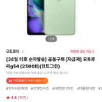 자급제 모토로라g54 256GB 민트그린