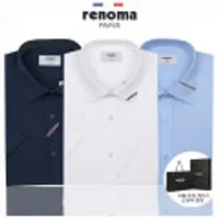 레노마 남성 스판 반소매 드레스셔츠