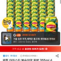 립톤 아이스티 복숭아맛 제로 355ml 48캔