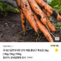 국내산 달큰아삭한 흙당근 특상급 2kg