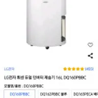 LG전자 휘센 듀얼 인버터 제습기 16L DQ160PBBC