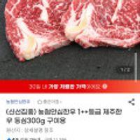 농협안심한우 1++등급 제주한우등심 300g 구이용