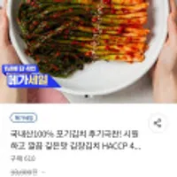 국내산 100% 쪽파 파김치 1kg