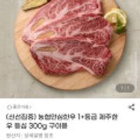 농협안심한우 1+등급 제주한우 등심 300g 구이용
