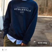 지오다노 언브러시드 테리 프린트 맨투맨