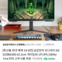 삼성전자 오디세이 G4 S25BG400 62.2cm 게이밍모니터