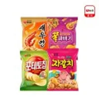 농심 인기스낵 기획세트 (새우깡3+꿀꽈배기3+포테토칩4+자갈치3 외) 골라담기