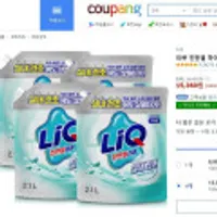 리큐 진한겔 하이브리드 실내건조 드럼용 액체세제 리필, 2.1L, 4개