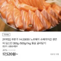 노르웨이 슈페리어급 생연어 딥스킨 1kg