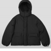 자바나스 301 미니멀 오버핏 덕다운 푸퍼 패딩 블랙