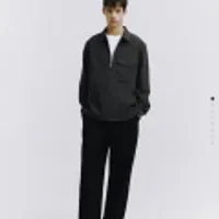 울 테이퍼드 슬랙스