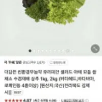 더담은 친환경무농약 야채 모듬 쌈 1kg