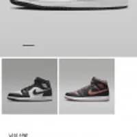 에어조던 1 미드 SE 검흰