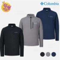 컬럼비아 남성 기본 솔리드 하프 집업 플리스 티셔츠 XO6410