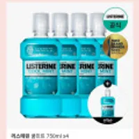 리스테린 쿨민트/쿨마일드/그린티 750mlx4+500ml