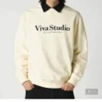 비바스튜디오 베이직 로고 스웻셔츠 아이보리 맨투맨
