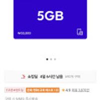 역대가 확정. SKT T데이터쿠폰 5GB 1장
