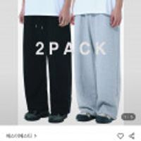 에스이에스티 1+1 기모 와이드핏 트레이닝 팬츠