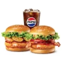 롯데리아 청양 바삭 통새우버거+청양 칠리 새우베이컨버거+콜라(R)