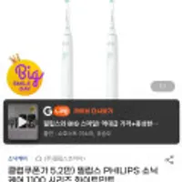 필립스 PHILIPS 소닉케어 1100 시리즈 화이트민트 HX3641/41x2set
