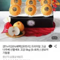 고급 나주배 선물세트 고급 5kg (5-8과)+금보자기동봉