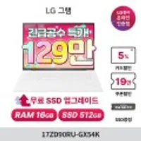 LG그램 17ZD90RU-GX56K i5-1334U/16GB/256GB+256GB 추가