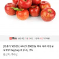 경북안동 부사사과 가정용 실중량 3kg 중과