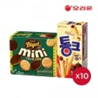 오리온 통크 초코1P(45g) 10개 + 다이제미니초코2P(80g) 10개