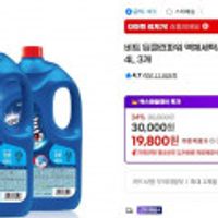 비트 딥클린파워 액체세탁세제 일반/드럼 겸용 용기 4L 3개