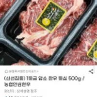 1등급 암소 한우 등심 500g/ 농협안심한우