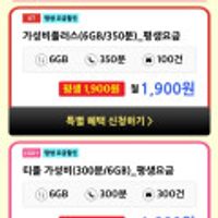 skt망 알뜰폰 300분 300건 6g 평생요금제