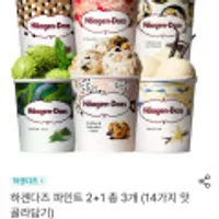 하겐다즈 파인트 2+1 총 3개