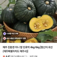 제주 친환경 미니 밤 단호박4kg