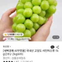 국내산 고당도 샤인머스켓 1kg 2수