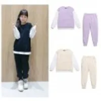 블랙야크키즈 레이어드맨투맨+조거팬츠세트